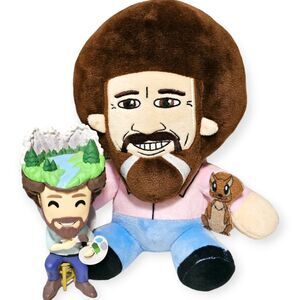 Bob Ross Vinyl Collectible Action Figure Youtooz Rare and Phunny Plush Set of 2